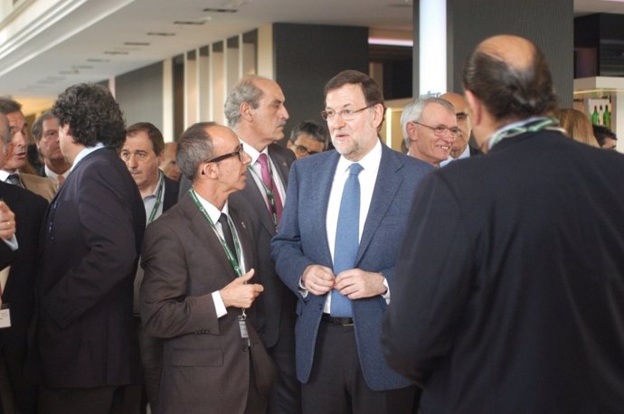 El alcalde de Sitges, Miquel Forns, y el presidente Mariano Rajoy