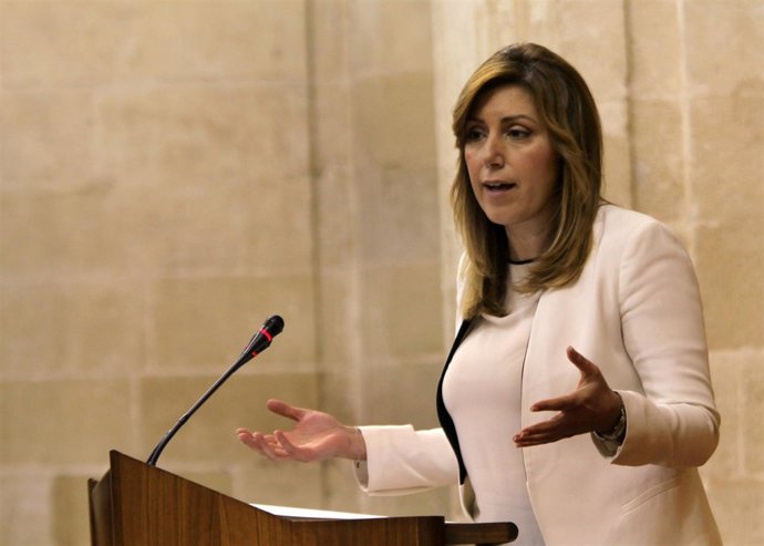 Susana Díaz, este miércoles en el Parlamento