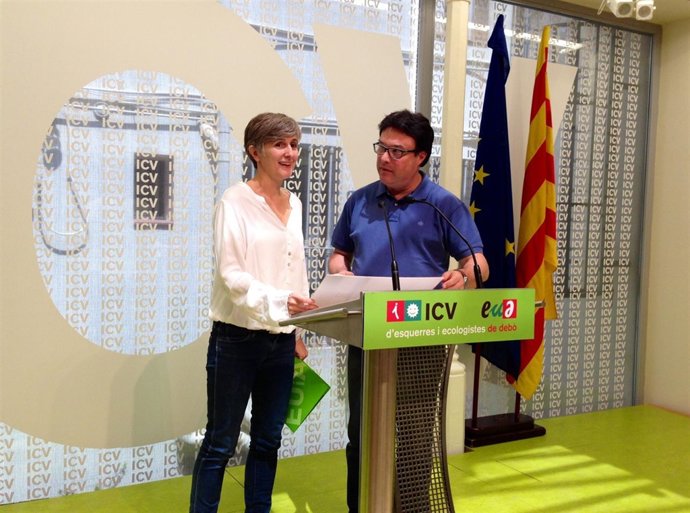 Dolors Camats (ICV) y Joan Josep Nuet (EUiA)