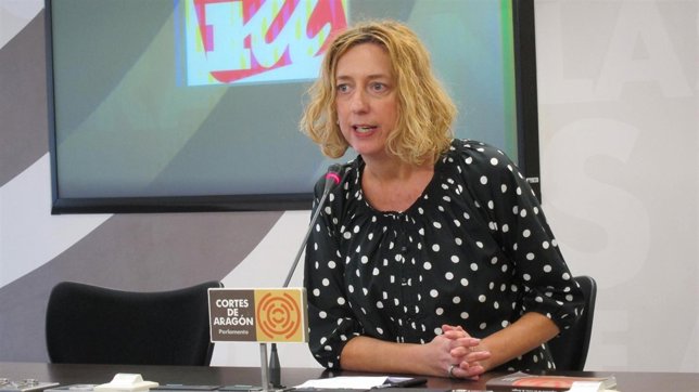 La portavoz de IU en las Cortes de Aragón, Patricia Luquin