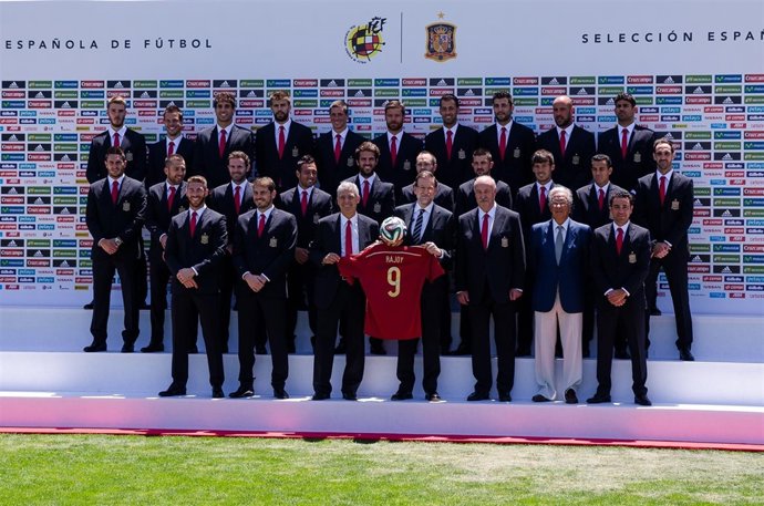 Mariano Rajoy despidió a la selección española antes de partir a Brasil