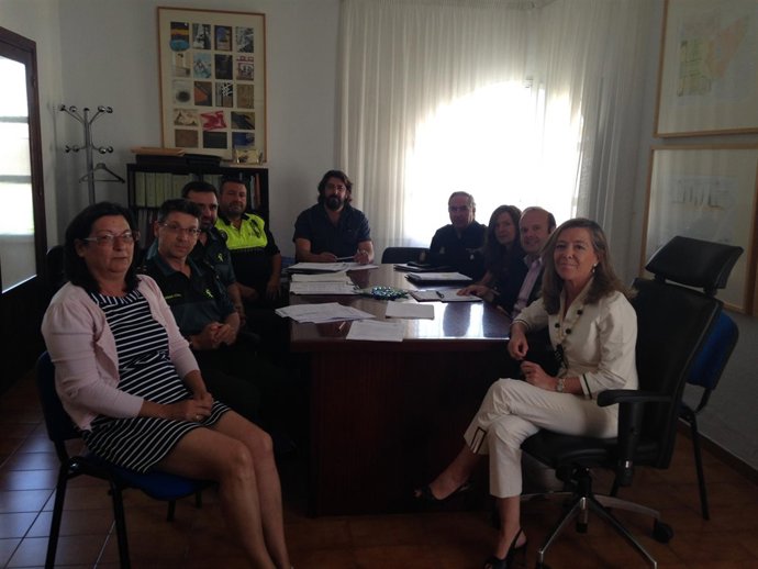 Junta local de seguridad en Palomares.