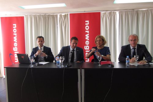 Presentación de la nueva base de Norwegian en Barajas