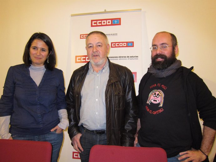 Cristina Bermejo, Antonio Pino Y Adrián Redondo (CCOO)