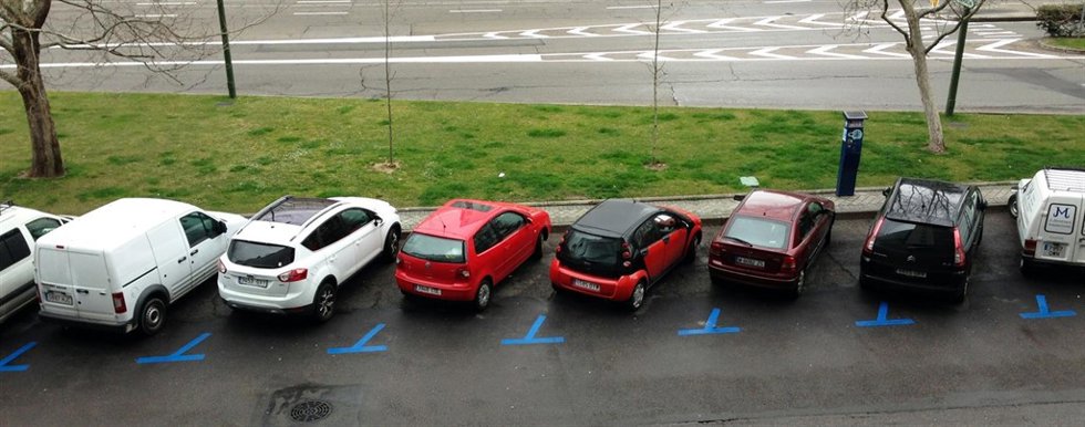 Zona de estacionamiento regulado (SER) en Madrid