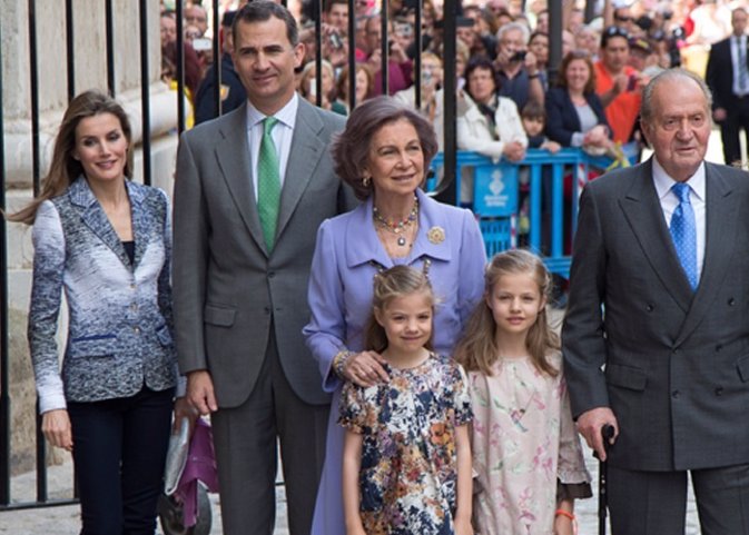 Letizia, Felipe, leonor Sofía Sofía Juan Carlos