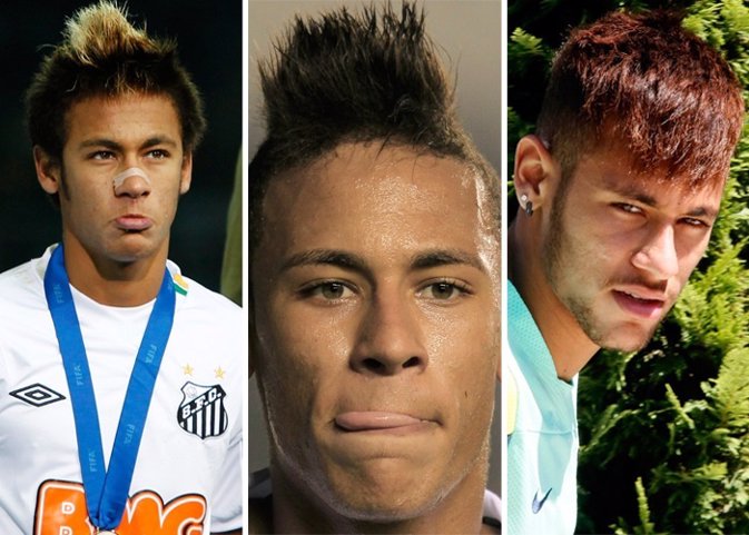 Neymar Mundial Brsail peinados