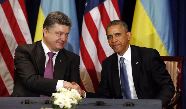 Barack Obama y Petro Poroshenko