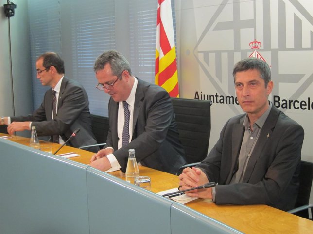Joaquim Forn (t.Alcalde Barcelona), concejales Antoni ives y Jordi Martí