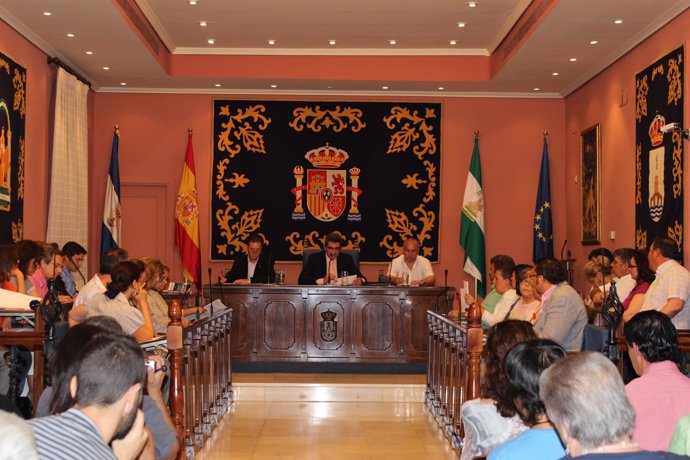 Imagen del pleno extraordinario del Ayuntamiento de Alcalá de Guadaíra.