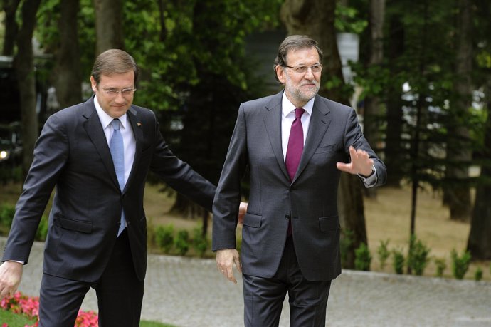 Pedro Passos Coelho, primer ministro portugués, y Mariano Rajoy