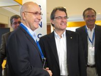 Mas y Duran ratifican la abstención de CiU y piden a Felipe una "especial atención" con la consulta