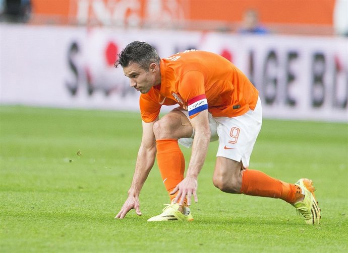 Robin van Persie con la selección de Holanda