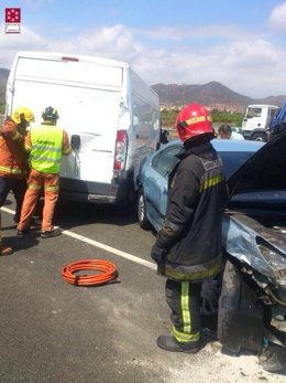 Accidente múltiple en la A-7 en Benavites