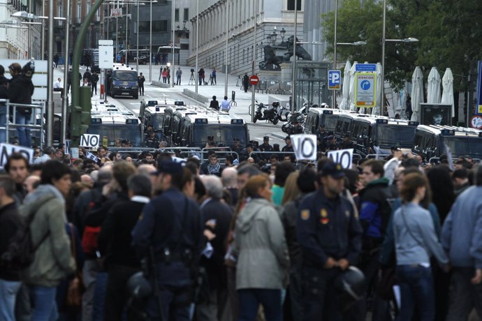 Manifestación del 26-S ante el Congreso