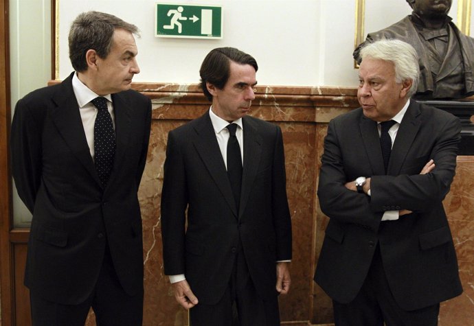 Aznar, Felipe González y Zapatero
