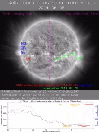 Mapa del tiempo en Venus