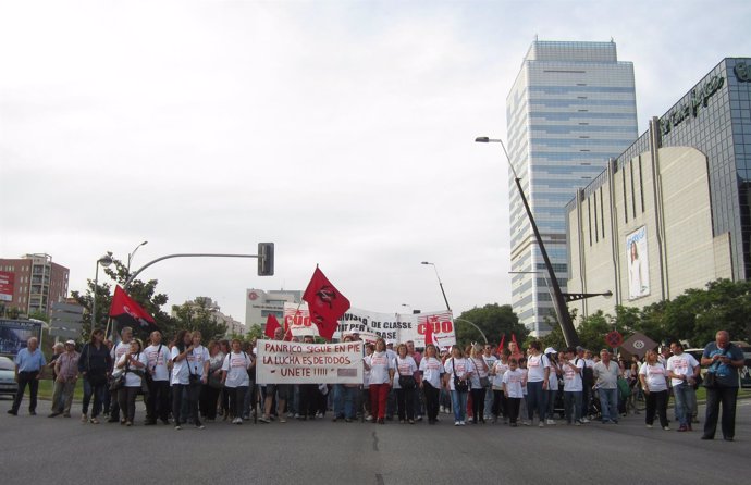 Manifestación en defens de los trabajadores de Pan Rico