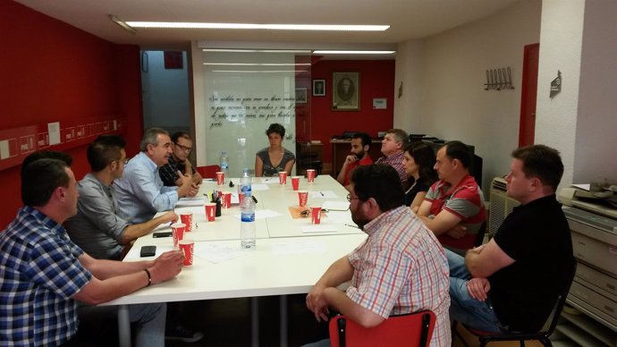 El secretario general del PSOE de la Región de Murcia en Caracava de la Cruz