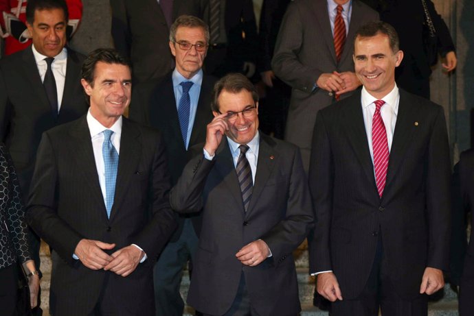 El Príncipe con Artur Mas en el WMC de Barcelona 