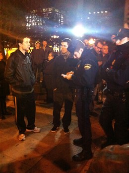 Policías identifican a participantes en la marcha Rodea el Congreso