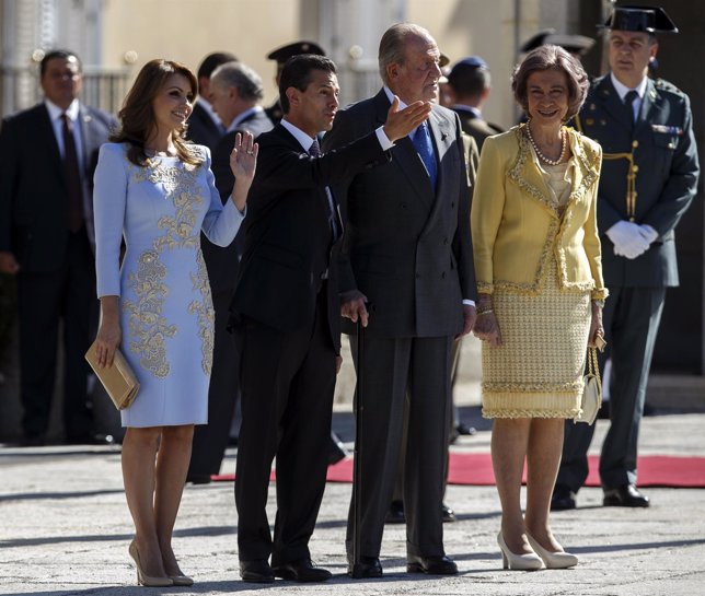 Don Juan Carlos, la Reina Sofía y Peña Nieto