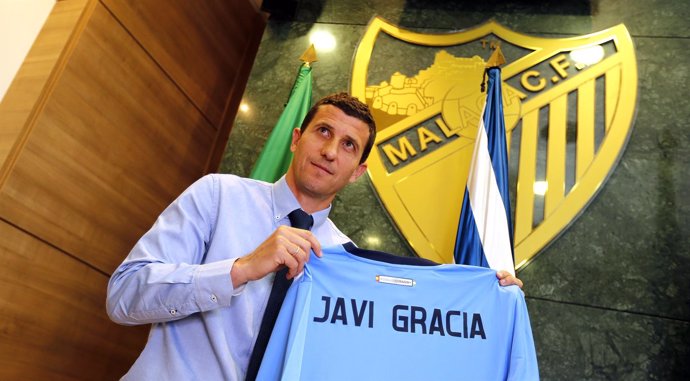 Javi Gracia, presentado como nuevo técnico del Málaga