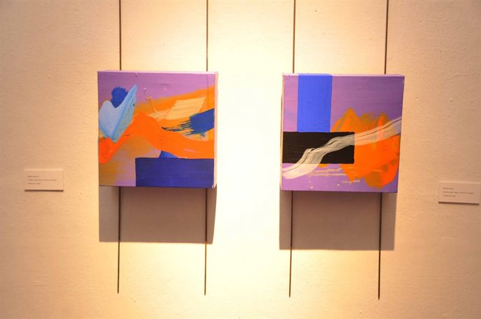 Dos de las obras de Quirós expuestas en la Diputación