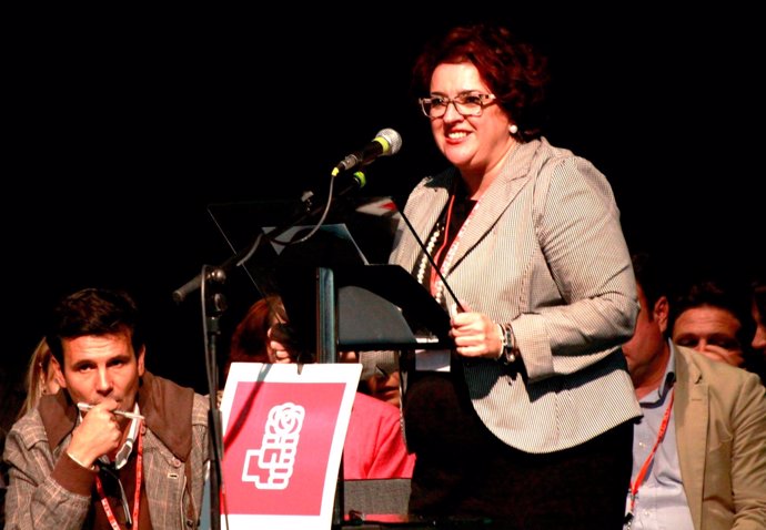 Teresa Jiménez, en el Congreso Provincial del PSOE de Granada