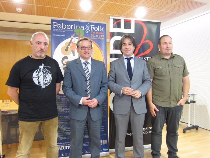 Marco, Juste, Vadillo y Herrera en la presentación de los festivales en Zaragoza