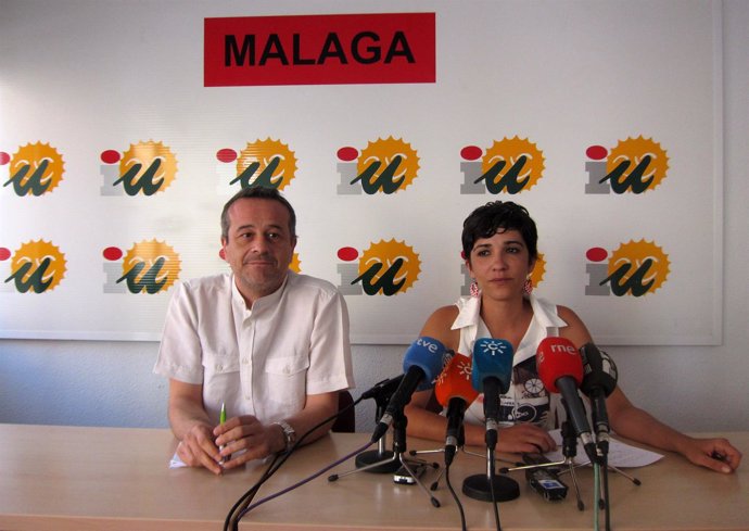 José Antonio Castro y Antonia Morillas de IU en Málaga