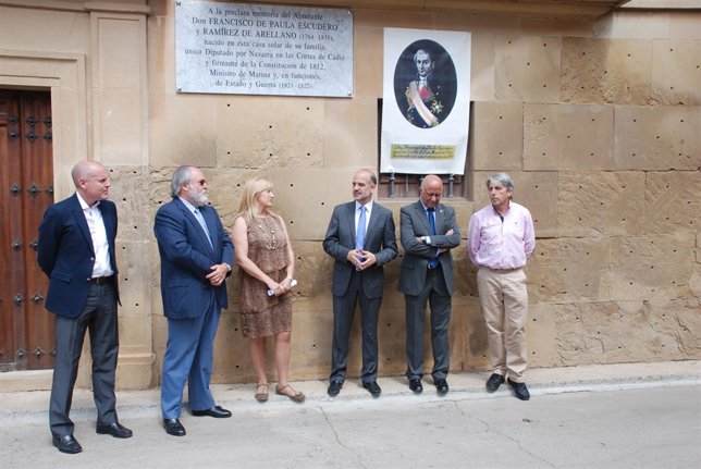 Descubierta una placa en Corella en homenaje al único diputado navarro de 1812.