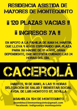 Cartel de la protesta.