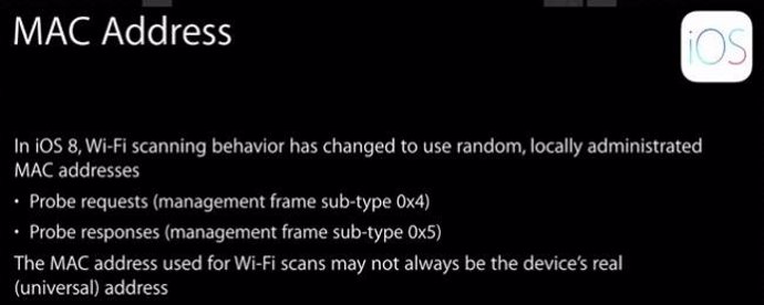 IOS 8 creará direcciones MAC falsas para engañar a redes Wi-Fi