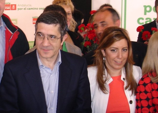 Susana Díaz, Con Patxi López, En Un Acto En Almería