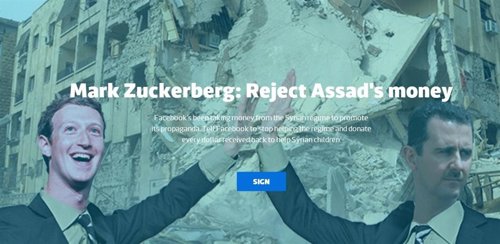 Campaña de 'the Syrian campaign' contra Facebook