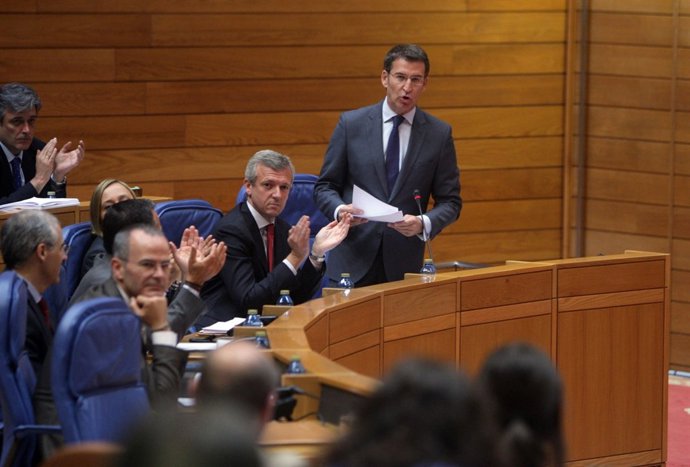 Alberto Núñez Feijóo en el Parlamento de Galicia