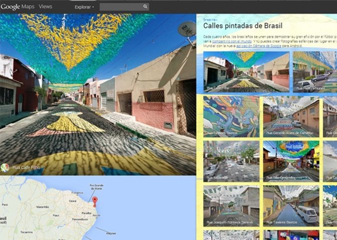Ya puedes recorrer las calles pintadas de brasil con motivo del Mundial de Fútbo