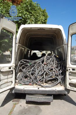 Furgoneta con cable de cobre robado 1.500 kilos igualeja