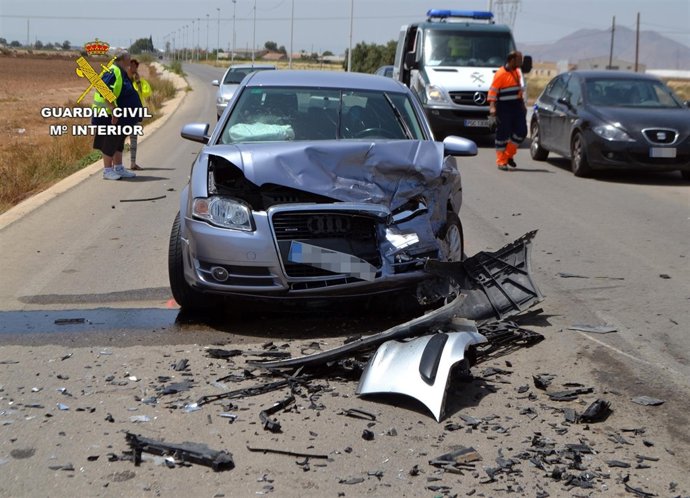 Imagen del coche accidentado