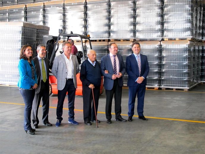 Sanz, durante la visita