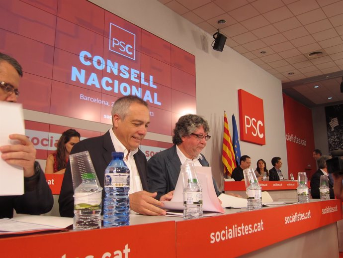 Pere Navarro en un Consell Nacional del PSC (Archivo)