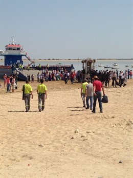 Una hermandad del Rocío en Bajo de Guía.