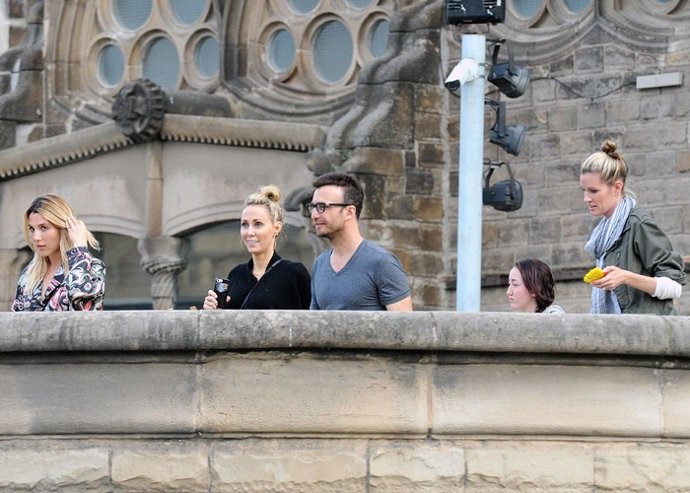 La familia de Miley Cyrus hace turismo en Barcelona