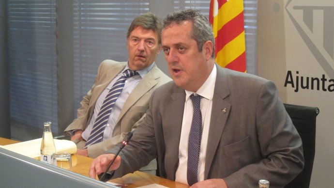 Joaquim Forn (teniente alcalde Barcelona) Joan Delort (gerente de Prevención)