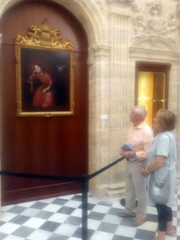 La Virgen niña meditando, de Zurbarán, en el museo de la Catedral de Jerez
