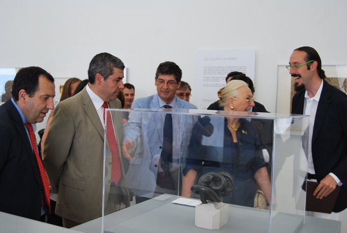 Valderas en la inauguración del Centro Agua y Arte Contemporáneo Miguel Berrocal