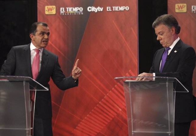 Zuluaga y Santos en el debate presidencial del 9 de junio