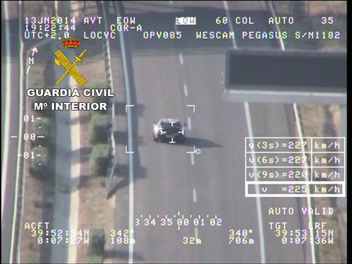 Detenida una persona por exceso de velocidad en la AP-7
