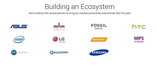 Fabricantes que trabajan en Android Wear